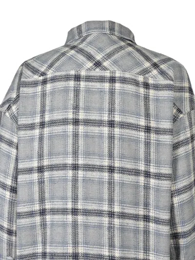Breath Bdu Check-pattern Multi-pocket Shirt Jacket In Gray