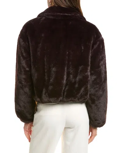 Cece Zip Front Short Blouson Jacket In Red