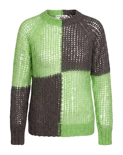 Acne Studios Check-pattern Sweater In Green