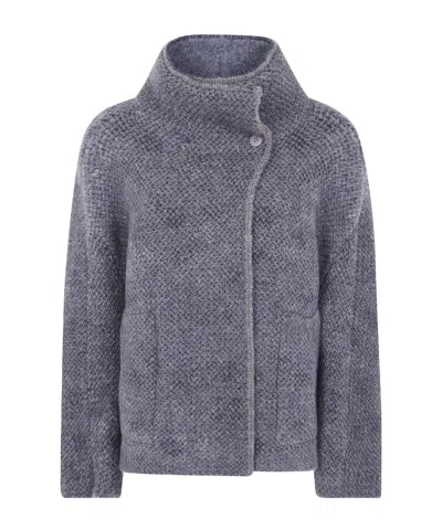 Boboutic Button-up Wool Jacket In Gray