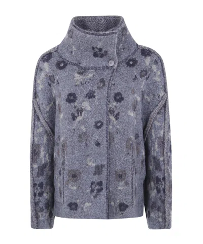 Boboutic Button-up Wool Jacket In Gray
