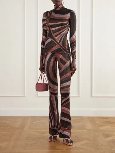 Pucci Spiral Printed Pants In Multi