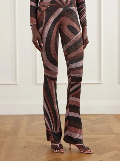 Pucci Spiral Printed Pants In Multi
