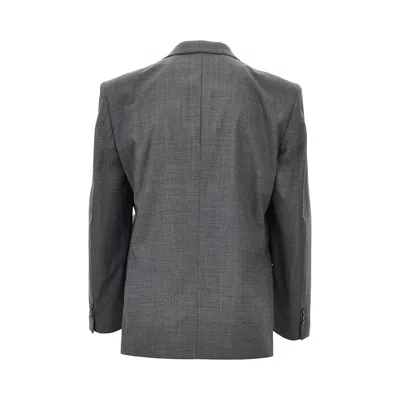 Marsēm Wool-blend Double-breasted Jacket In Gray