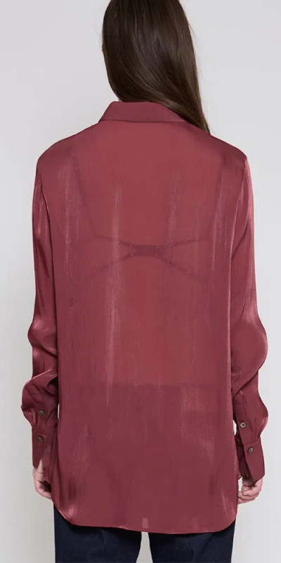 Priscavera Relaxed Button Down Wine In Brown