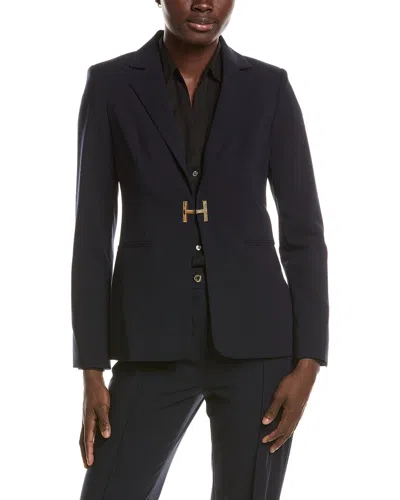 Halston Logo Blazer In Black