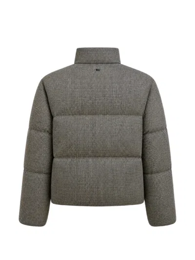 Panicale Houndstooth-pattern Floral-appliqué Jacket In Gray
