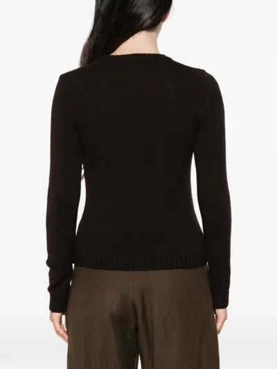Base Ribbed-knit Sweater In Brown