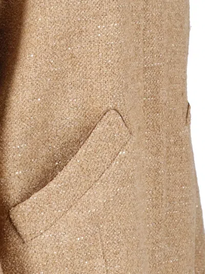 Kiton Textured Wool-blend Jacket In Brown