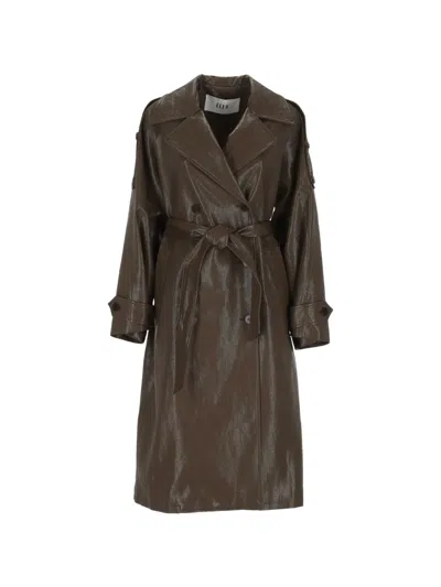 DOUBLE-BREASTED BELTED TRENCH COAT