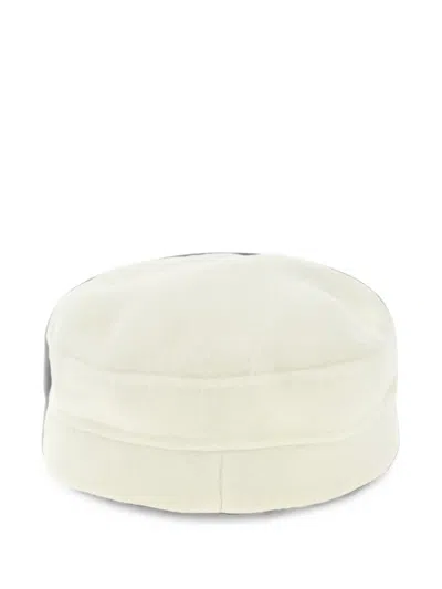 P.a.r.o.s.h Wool Baker Boy Hat In White