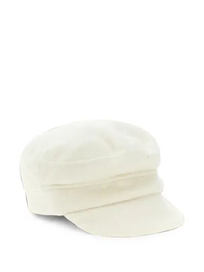 P.a.r.o.s.h Wool Baker Boy Hat In White