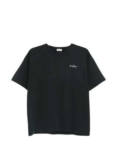 Second / Layer Logo-print T-shirt In Black