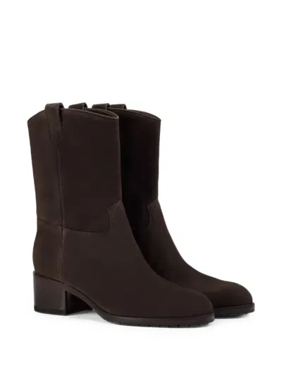 Doucal's Suede Pull-tab Boots In Multi