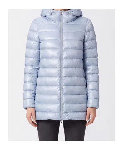 Herno Drawstring Hooded Puffer Jacket In Blue