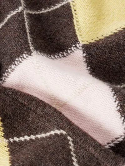 Daughter Classic Diamond-pattern Triangle Scarf In Multi
