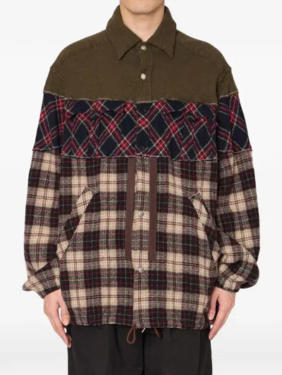 PATCHWORK CHECK-PATTERN SHIRT