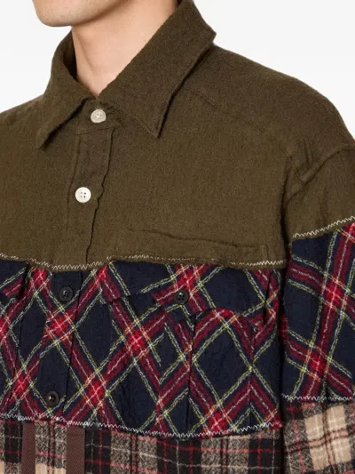 PATCHWORK CHECK-PATTERN SHIRT