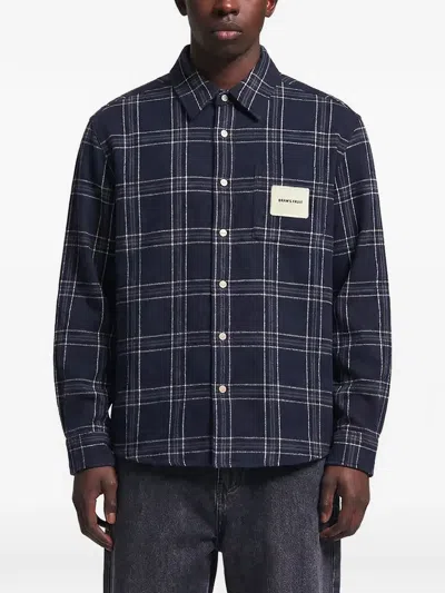 Bram's Fruit Check Flannel Shirt In Blue