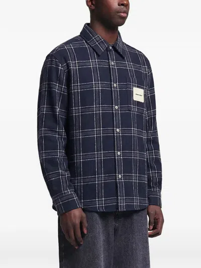 Bram's Fruit Check Flannel Shirt In Blue