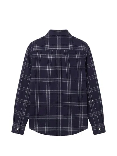 Bram's Fruit Check Flannel Shirt In Blue