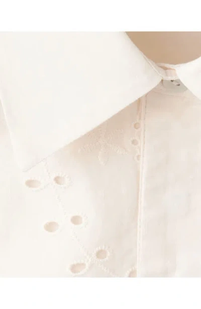 Mango Embroidered Cutwork Sleeveless Romper In Neutral