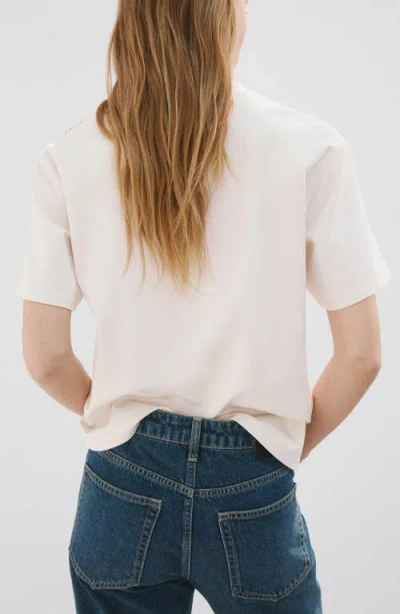 Mango Printed Crocheted T-shirt In Neutral