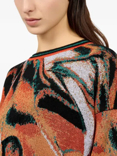 Roberto Cavalli Pullover Mit Butterfly-print In Multi