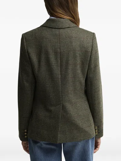 Barbour Browning Check-pattern Notched-lapel Jacket In Green