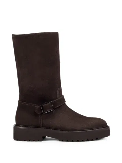 BUCKLED SUEDE BOOTS