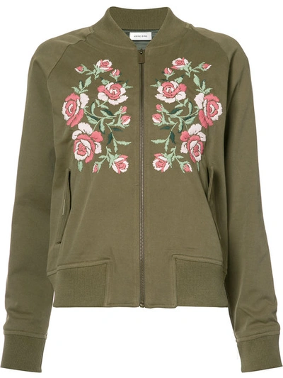 Anine Bing Embroidered Bomber Jacket
