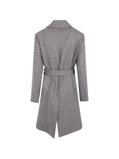 P.a.r.o.s.h Houndstooth Belted Coat In Multi