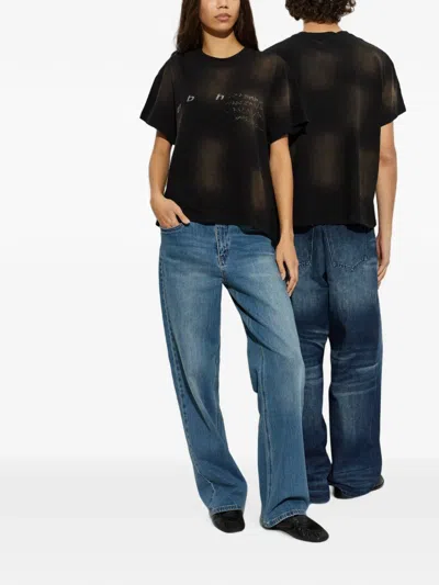 Misbhv Printed Washed-effect T-shirt In Multi