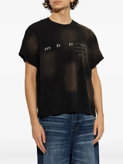 Misbhv Printed Washed-effect T-shirt In Multi