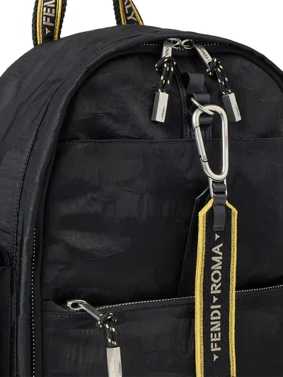 Fendi Climb Backpack In Technical Fabric In Black