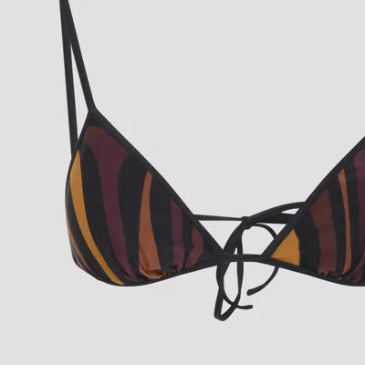 Pucci Triangle Tie-front Bikini Top In Multi
