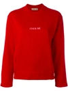 JOUR/NÉ slogan print sweatshirt,コットン100%