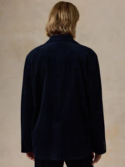 Faherty Hawthorne Cord Oversized Blazer In Blue