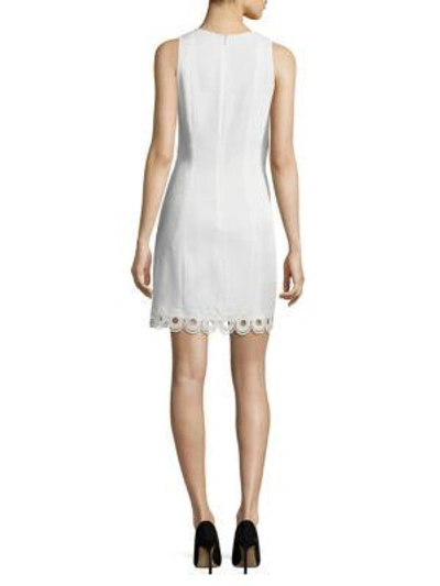 Shop Shoshanna Solid Popover Cropped Dress In Optic White