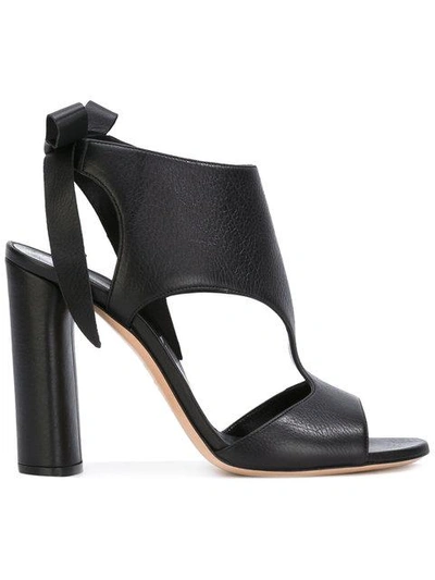 Shop Casadei - Chunky Heel Daytime Sandals  In Black