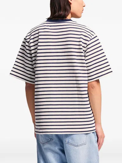 Bram's Fruit Logo-patch Striped T-shirt In Multi