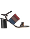 PAUL SMITH strappy block heel sandals,LEATHER100%