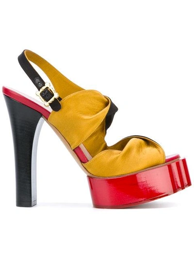 Shop Vivienne Westwood Platform Sandals - Yellow