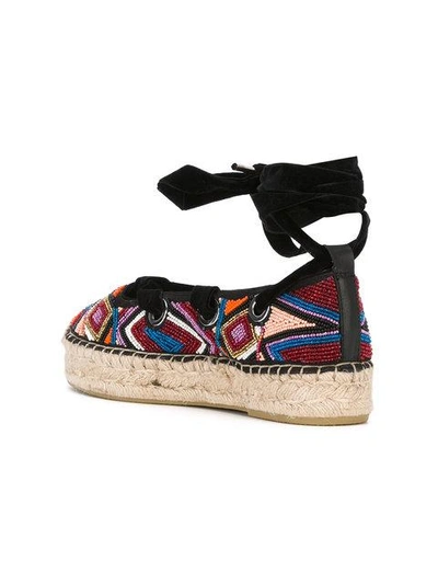 Shop Ash Beaded Lace-up Espadrilles