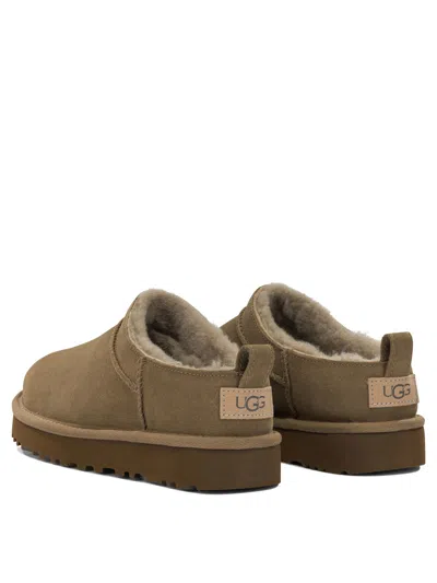 Ugg "classic Micro" Pull On Ankle Boots In Brown