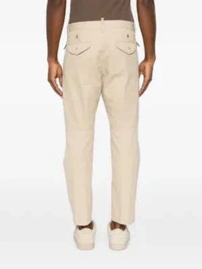 Dsquared2 Flap-pocket Trousers In Neutral