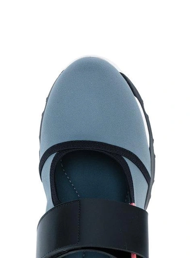 Shop Marni Colour Block Sneaker Sandals - Black