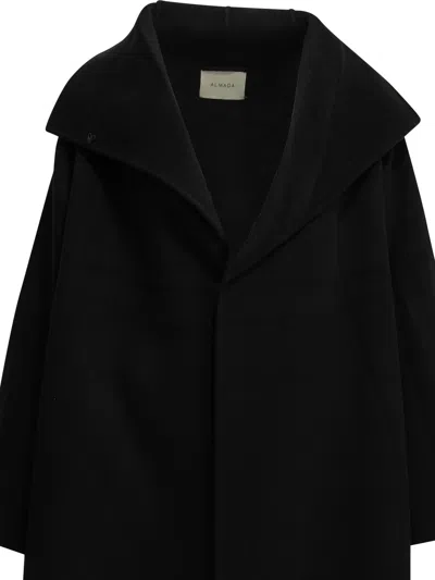 Almada Label Kaity Oversized-collar Coat In Animal Print