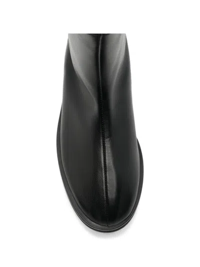 Dear Frances Joss Leather Ankle Boots In Black