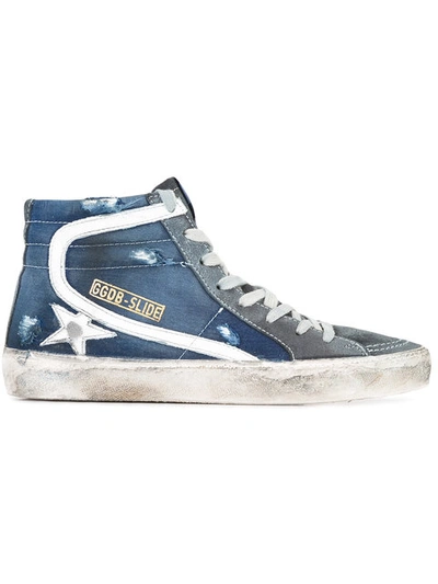 Shop Golden Goose Deluxe Brand Slide High-top Sneakers - Blue